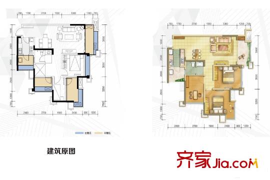 中信城云特區(qū)44棟標(biāo)準(zhǔn)層C10戶型 3室2廳1衛(wèi)1廚