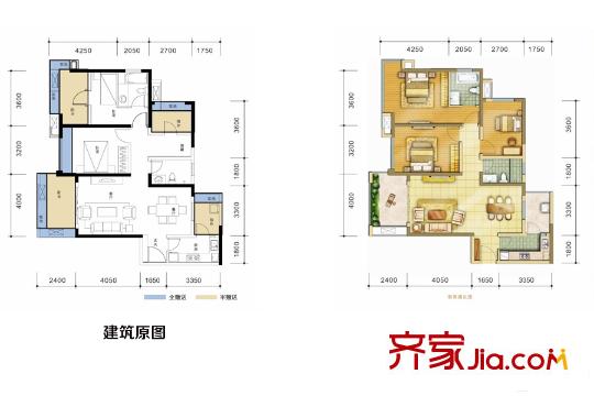 中信城右岸2、4棟標(biāo)準(zhǔn)層D4戶型 3室2廳2衛(wèi)1廚
