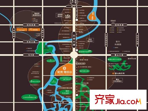 復(fù)地御香山3悅項目區(qū)位圖