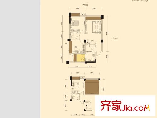 金座威尼谷1、2、4、5、7、9號(hào)樓標(biāo)準(zhǔn)層E6戶型 3室3廳2衛(wèi)1廚