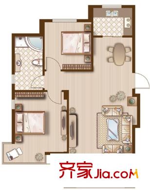 華陽教師苑戶型圖戶型圖 2室1廳1衛(wèi)1廚