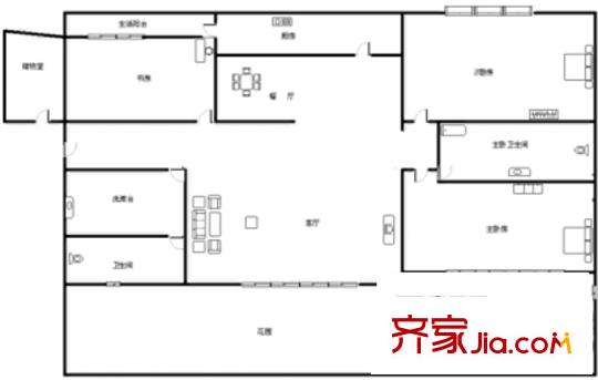 華陽教師苑戶型圖戶型圖 3室2廳1衛(wèi)1廚