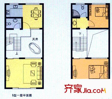 花溪溫泉戶型圖1室