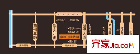 隆騰世紀朗域交通圖區(qū)位圖