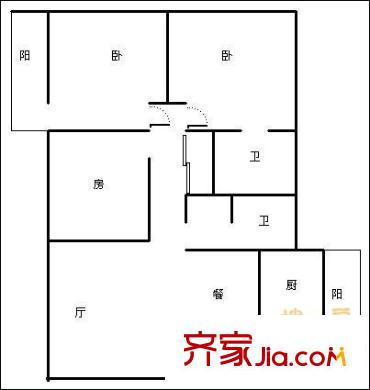 華陽教師苑 3室 戶型圖