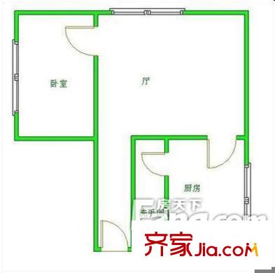 祥和里小區(qū)戶型圖戶型圖 1室1廳1衛(wèi)1廚