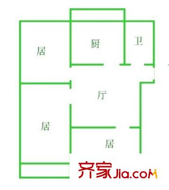 宗申流溪麗園戶型圖戶型圖 3室1廳1衛(wèi)1廚