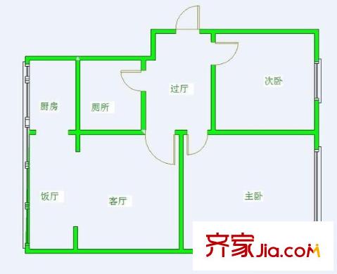 佳美花園戶型圖戶型圖 2室2廳1衛(wèi)1廚