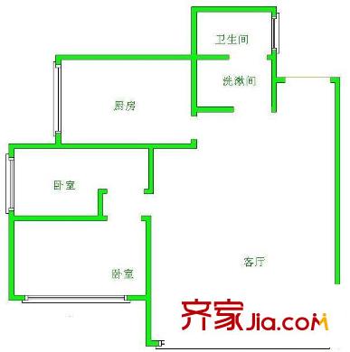 佳美榕苑戶型圖戶型圖 2室2廳1衛(wèi)1廚