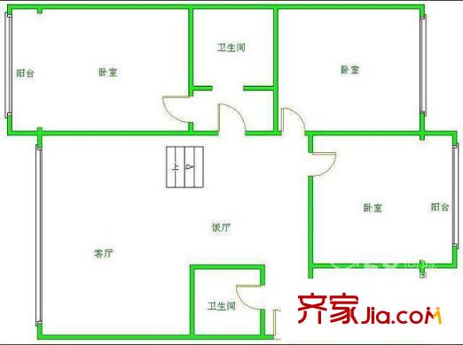 建興苑 3室 戶型圖