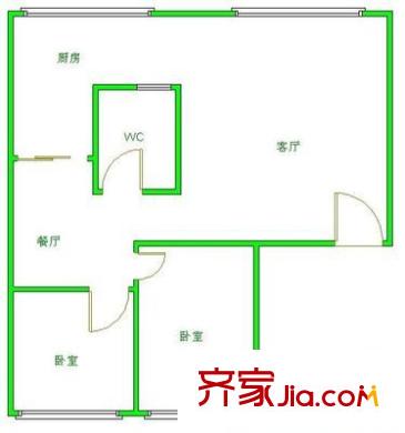 祥和里小區(qū)戶型圖戶型圖 2室2廳1衛(wèi)1廚