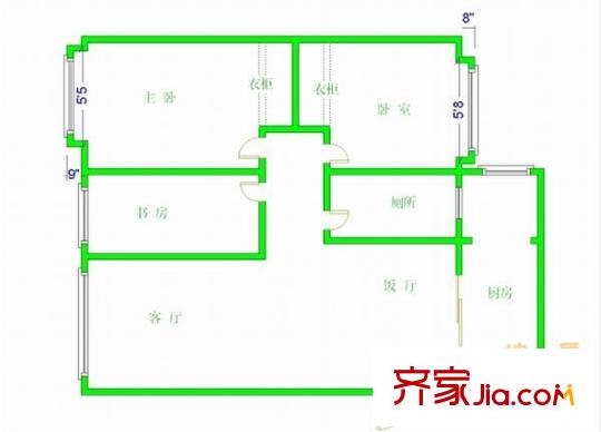 和睦人家 3室 戶(hù)型圖