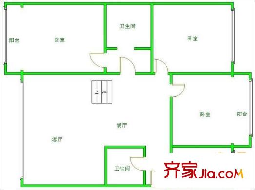建興苑 3室 戶型圖