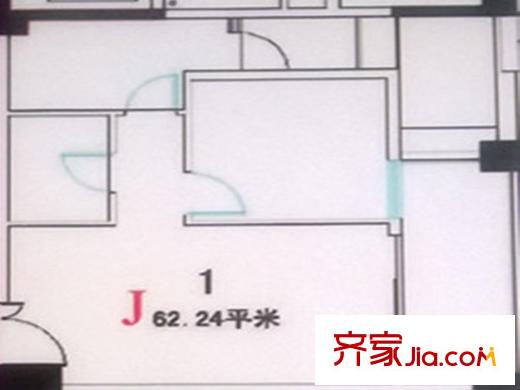 荷花名都一期1樓標(biāo)準(zhǔn)層J戶型 2室1廳1衛(wèi)1廚