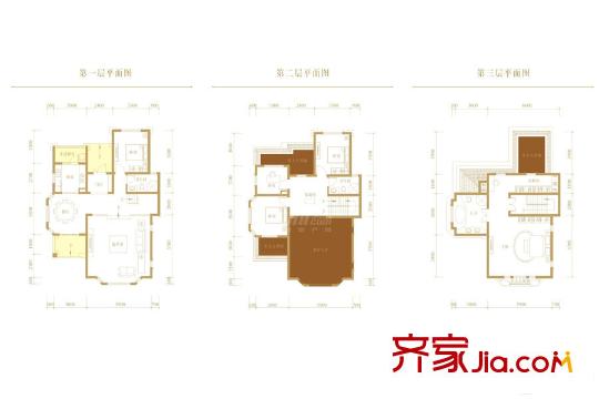 保利兩河森林1期7棟聯(lián)排A2戶型 4室2廳3衛(wèi)1廚