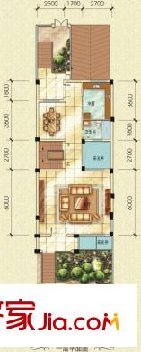 置信逸都丹郡御府戶型圖B戶型1層平面圖 4室2廳4衛(wèi)1廚