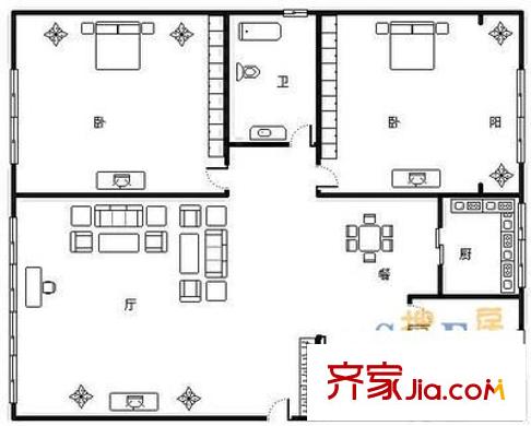 金魚(yú)街教師公寓戶型圖教師公寓 3室 戶型圖 3室2廳2衛(wèi)1廚