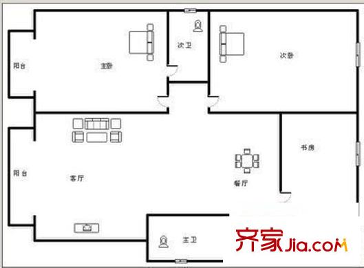 成都市公安局金牛區(qū)分局宿舍戶型圖公安廳宿舍 3室 戶型圖 3室2廳1衛(wèi)1廚