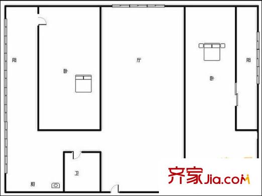 光榮西路65號(hào)院戶型圖光榮西路社區(qū) 2室 戶型圖 2室1廳1衛(wèi)1廚