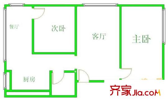 光榮西路65號(hào)院戶型圖光榮西路社區(qū) 2室 戶型圖 2室2廳1衛(wèi)1廚