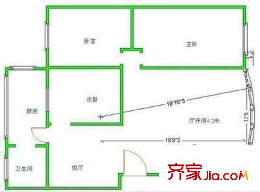 成都市公安局金牛區(qū)分局宿舍戶(hù)型圖公安廳宿舍 3室 戶(hù)型圖 3室2廳1衛(wèi)1廚