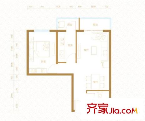 園丁苑戶型圖1室2廳 戶型圖 1室2廳1衛(wèi)1廚