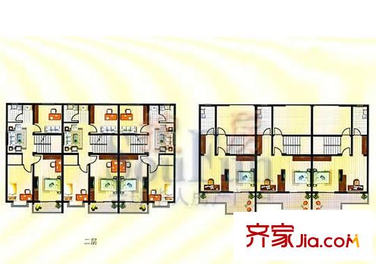 松霏花園戶型圖三聯(lián)排平面圖 5室2廳2衛(wèi)1廚