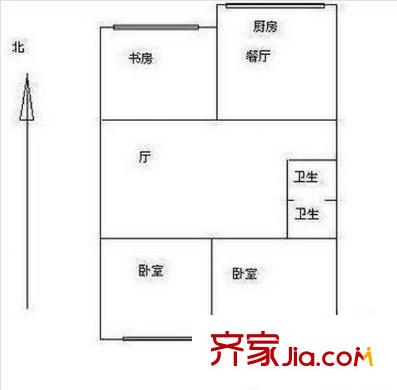 福州豪廷 3室 戶型圖