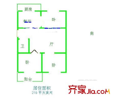 高湖集團綜合大樓 3室戶型圖
