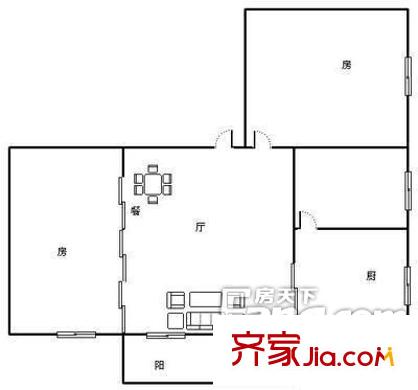 省科協(xié)宿舍（湖濱路） 2室 戶型圖