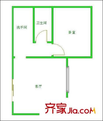 名人苑戶型圖戶型圖 1室1廳1衛(wèi)1廚