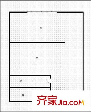 好萊塢廣場(chǎng)戶型圖戶型圖 1室1衛(wèi)1廚