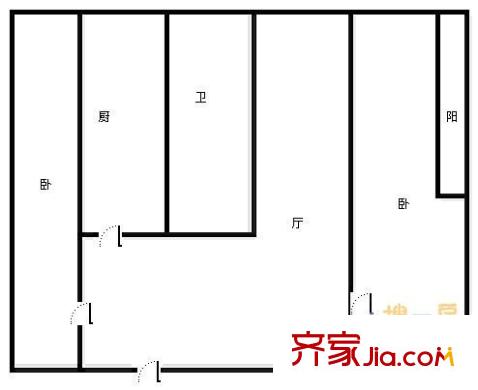 好萊塢廣場(chǎng)戶型圖戶型圖 2室1廳1衛(wèi)1廚