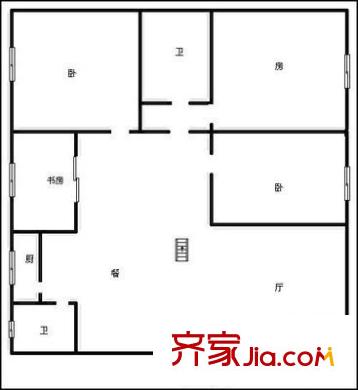 名人苑戶型圖戶型圖 3室3廳1衛(wèi)1廚