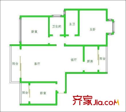麗都帝景 3室 戶型圖