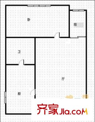 金茂禮都戶型圖戶型圖 1室1廳1衛(wèi)1廚