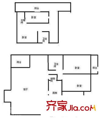 觀瀾半島花園洋房 4室 戶型圖