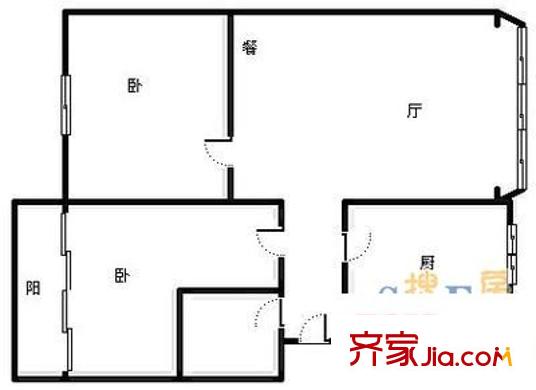 加貝花園 2室 戶型圖