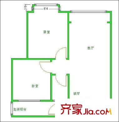 優(yōu)地A區(qū)戶型圖 戶型圖 2室2廳1衛(wèi)1廚