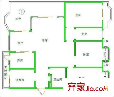 麗都帝景 4室 戶型圖