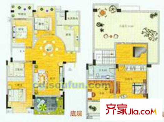 麗都帝景戶型圖A躍 5室2廳2衛(wèi)1廚