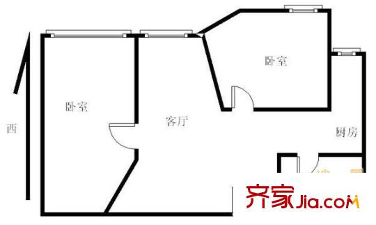 麗景天成 1室 戶型圖