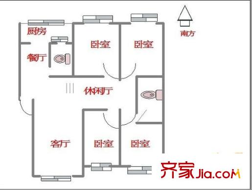 四季花語 4室 戶型圖