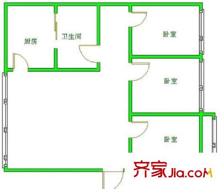 隆發(fā)苑 3室 戶型圖