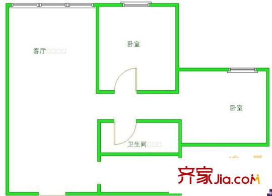 金房星座 2室 戶型圖