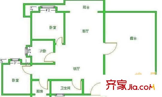 金房星座 3室 戶型圖