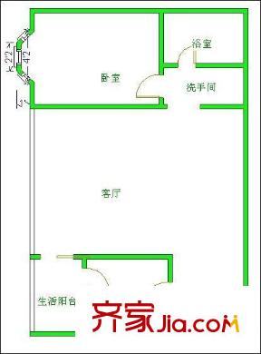 優(yōu)地A區(qū)戶型圖戶型圖 1室1廳1衛(wèi)1廚