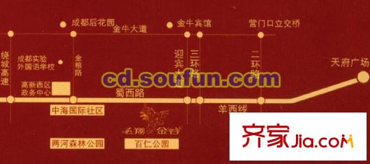 云翔金谷交通圖