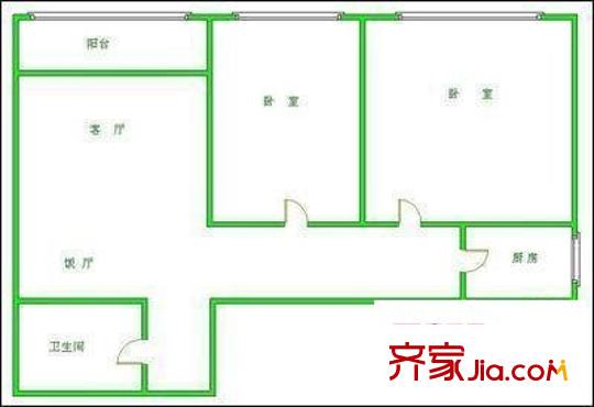 科華之星 2室 戶型圖