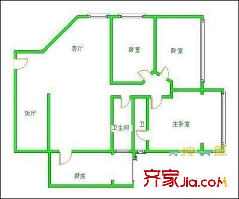 天祥大廈 3室 戶型圖